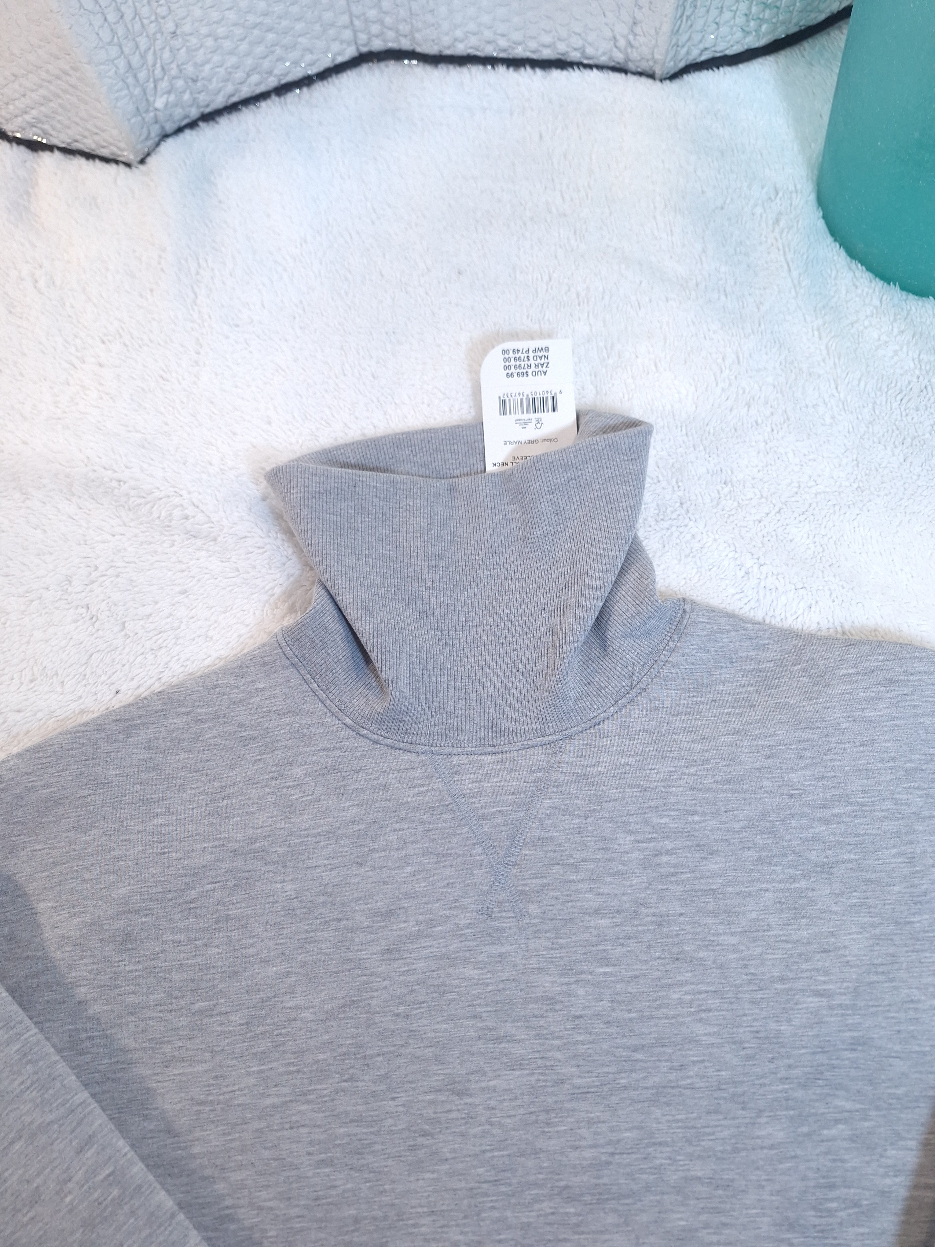 Cotton On Scuba Fleece Roll Neck Long Sleeve