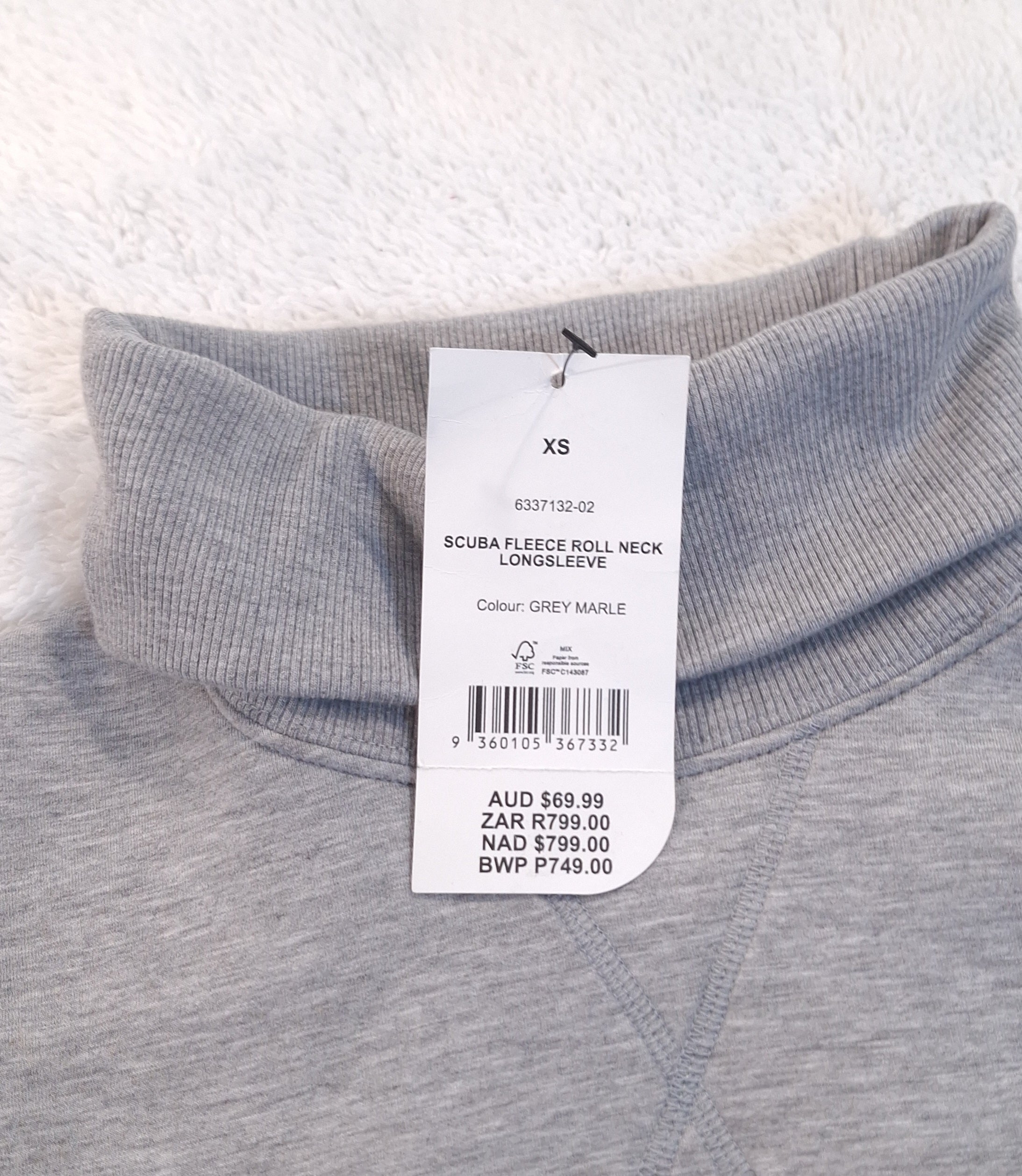Cotton On Scuba Fleece Roll Neck Long Sleeve