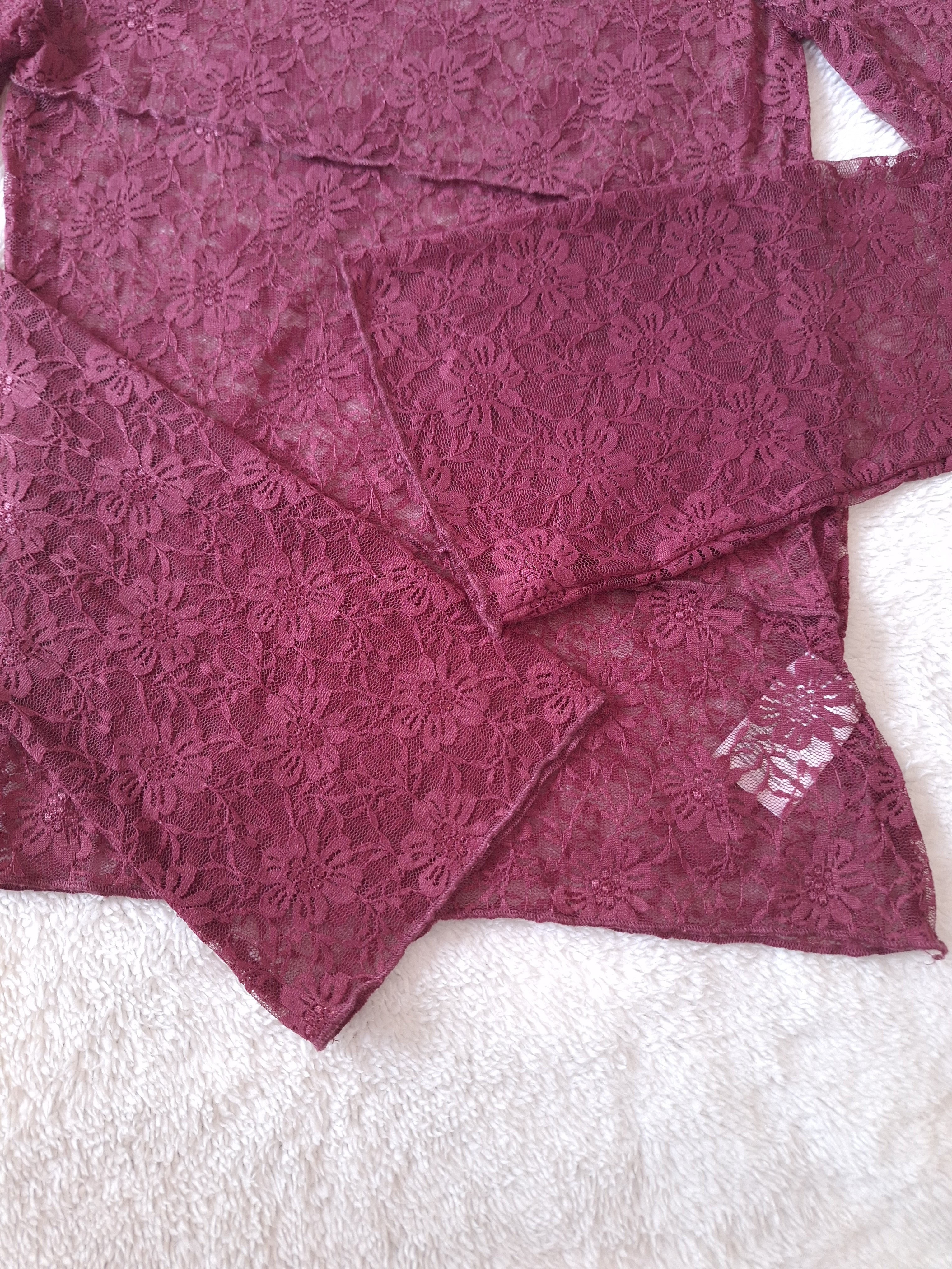 Cotton On Shae Spliced Lace Long Sleeve Top