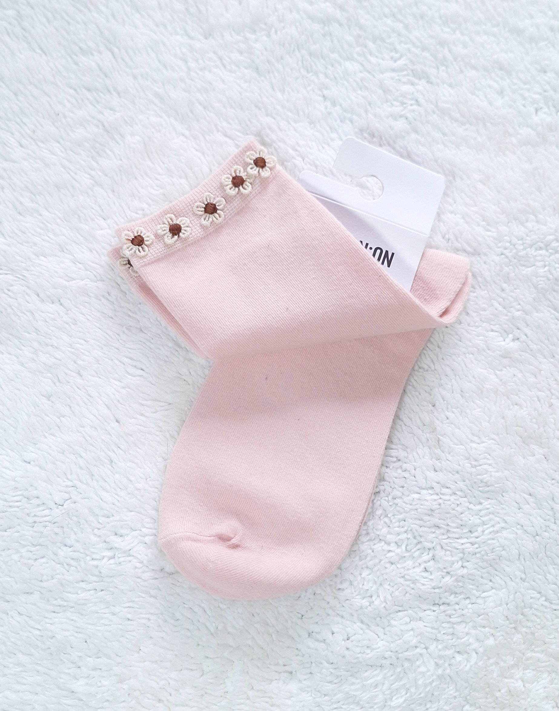 Cotton On Floral Welt Crew Sock