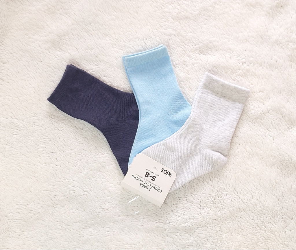 Cotton On Kids 3 Pack Crew Socks