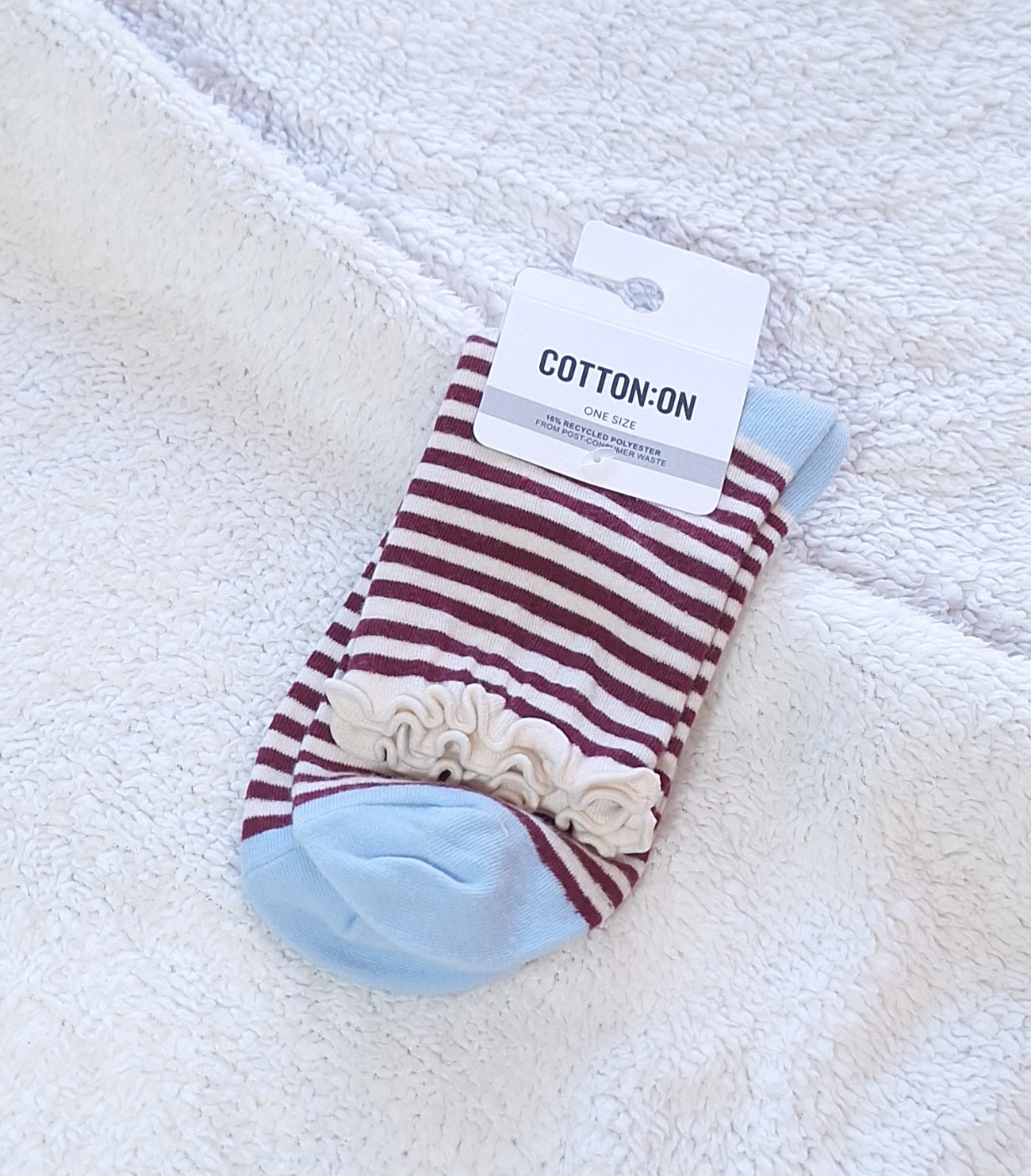 Cotton On - Stripe Quarter Crew Sock