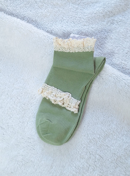 Cotton On - Femme Frill Mid Crew Sock