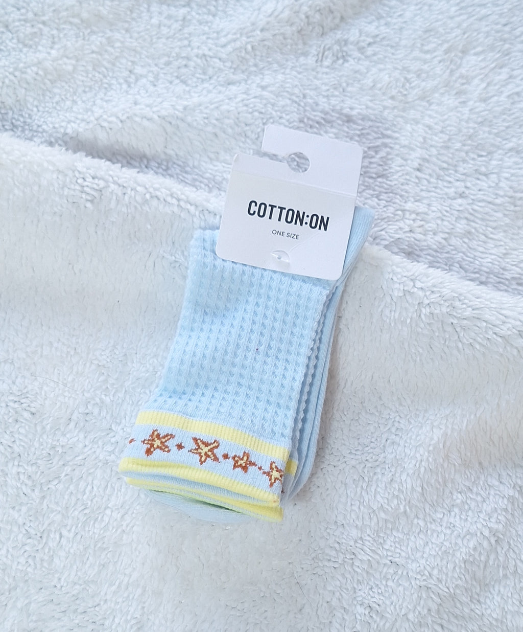 Cotton On Waffle Crew Sock