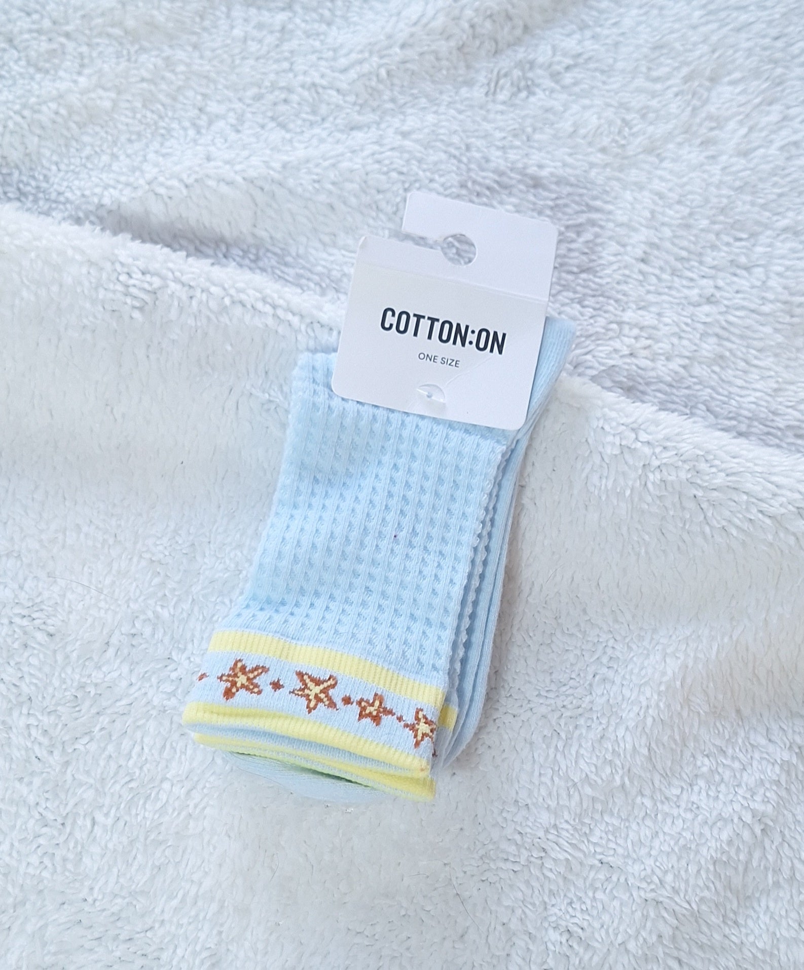 Cotton On Waffle Crew Sock
