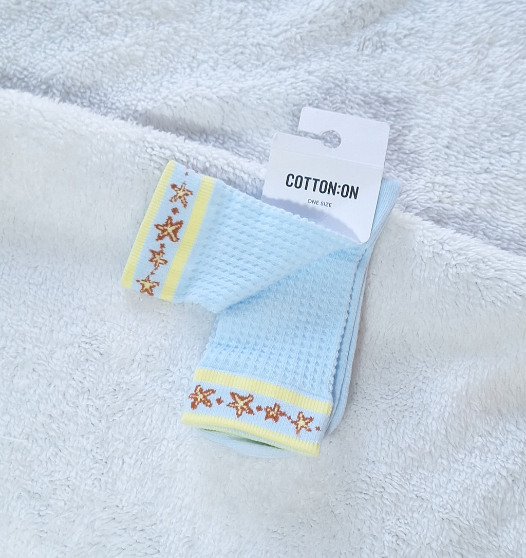 Cotton On Waffle Crew Sock