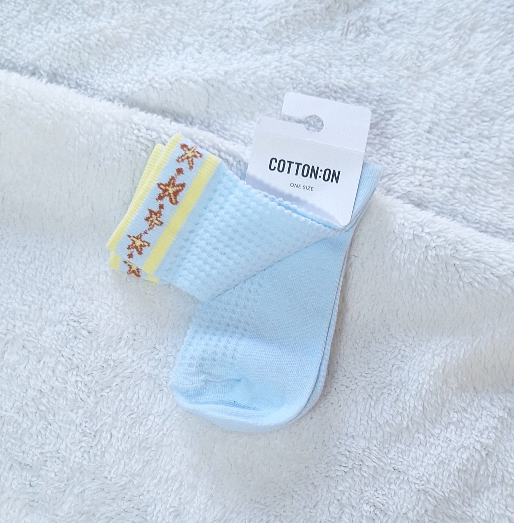 Cotton On Waffle Crew Sock