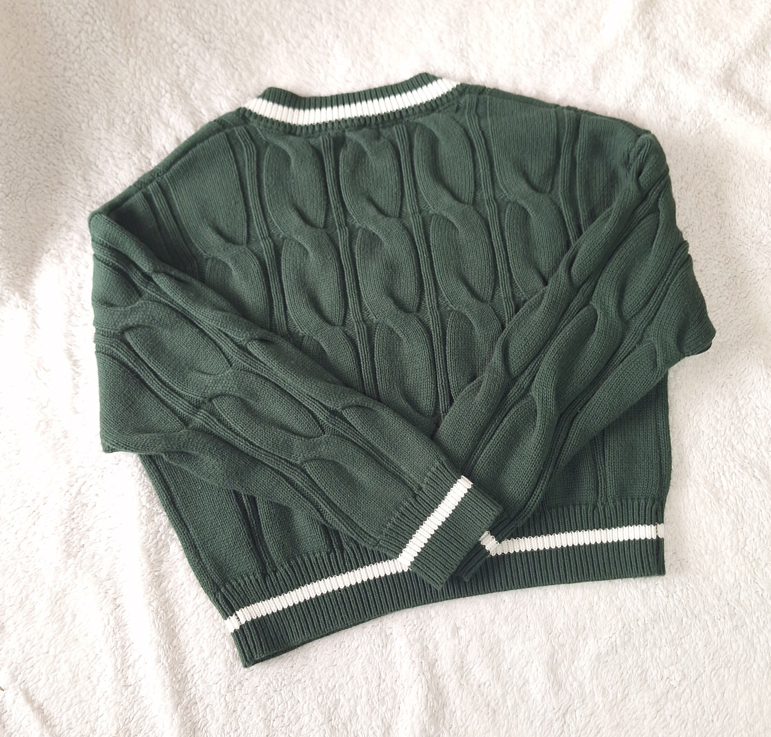 Cotton On Cable Cotton V - Neck Pullover