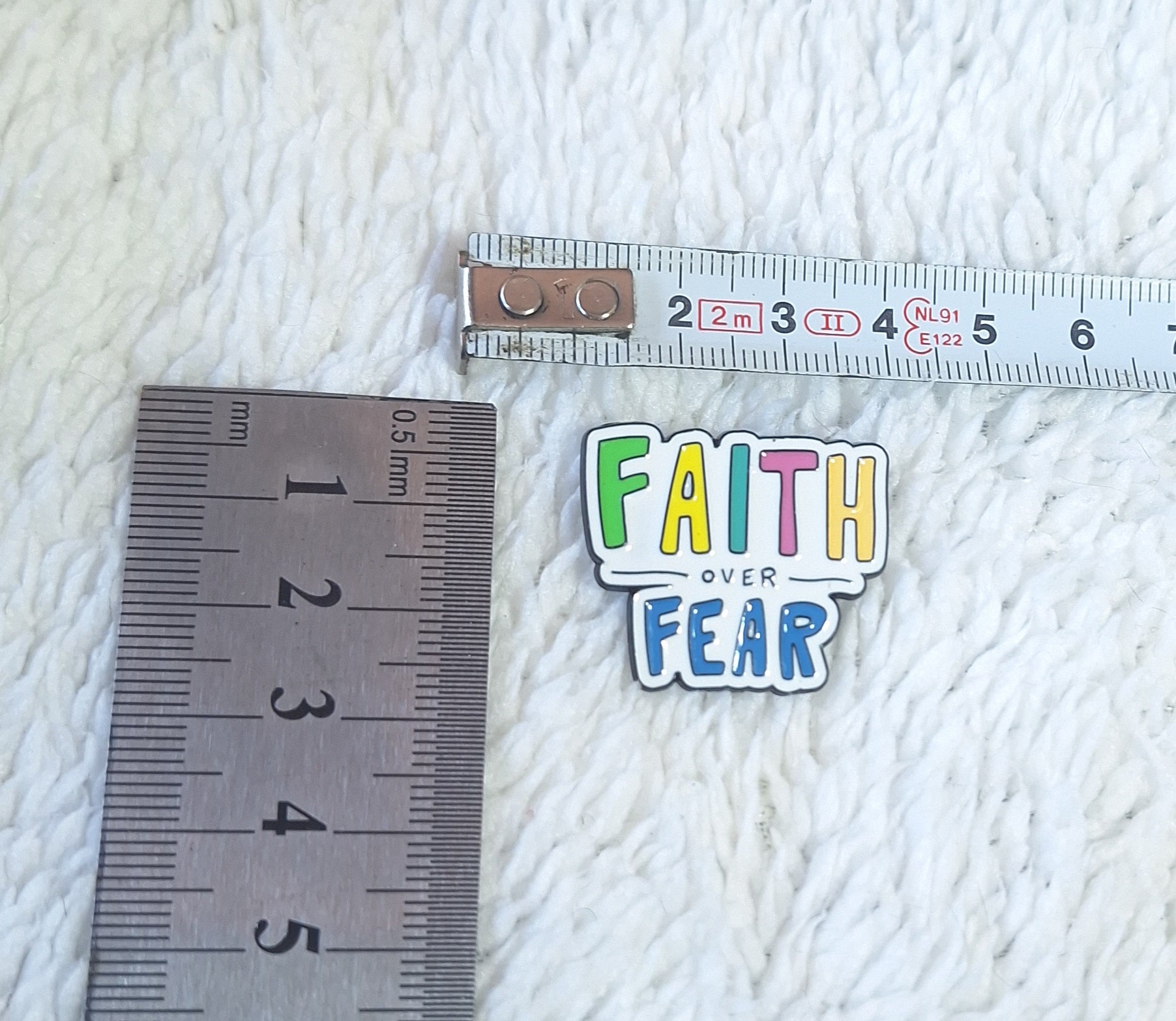 Faith Over Fear Brooch