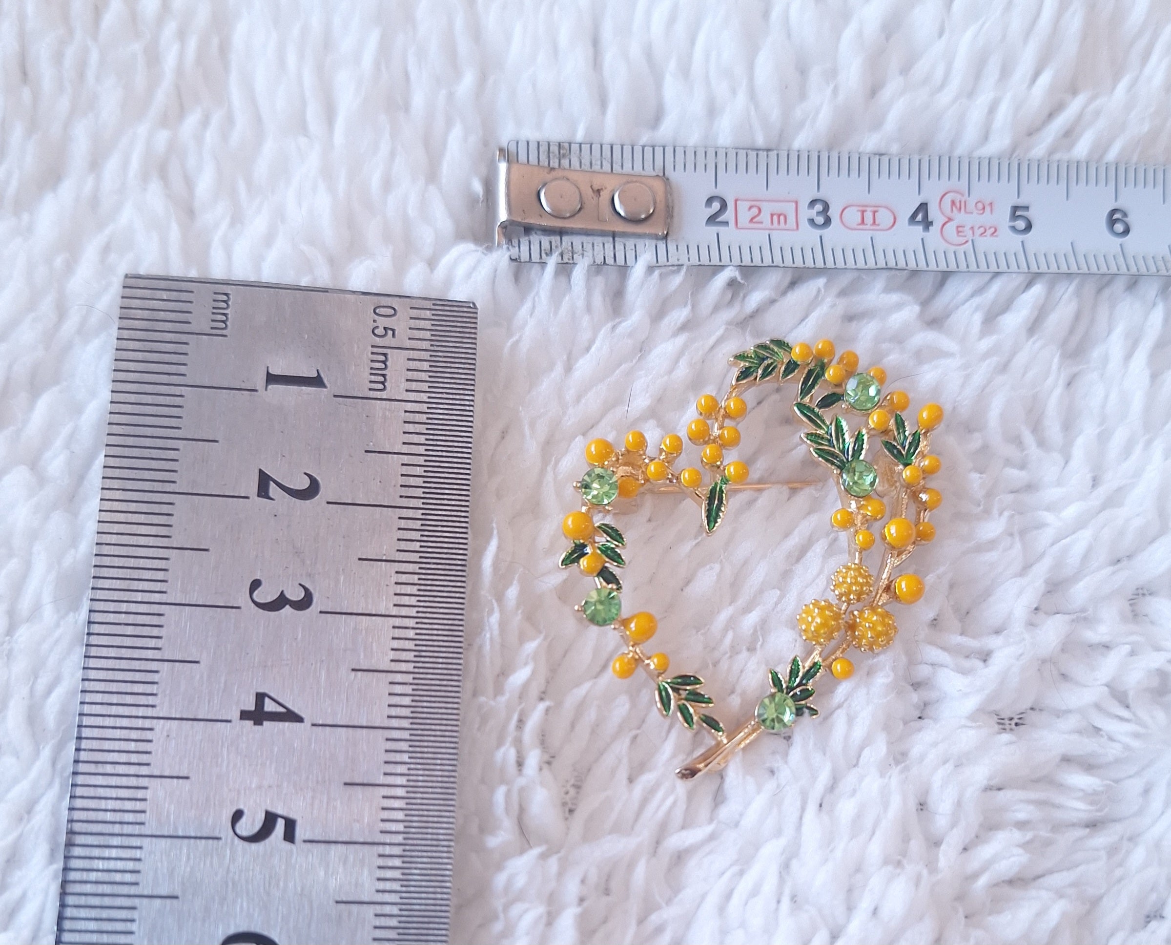 Heart Shaped Pin Brooch