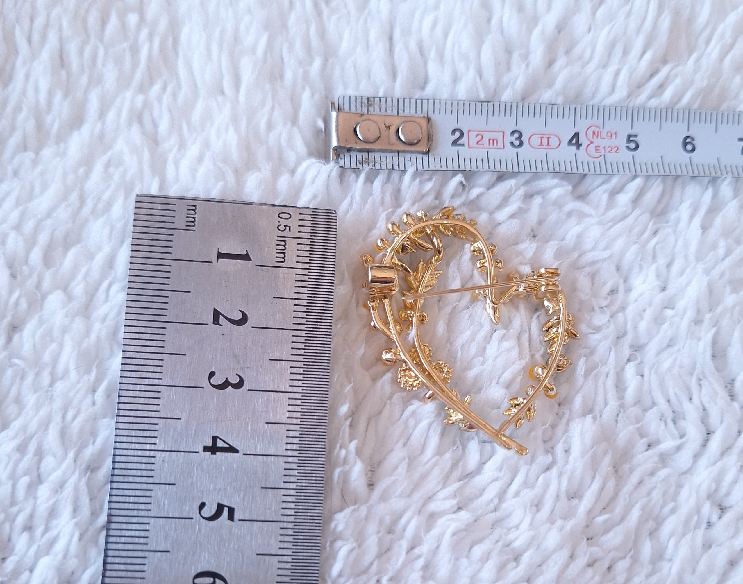 Heart Shaped Pin Brooch