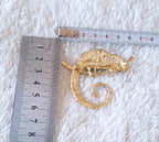 Rhinestone Chameleon Brooch