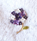 Brooch Pin Hydrangea Flower Cluster