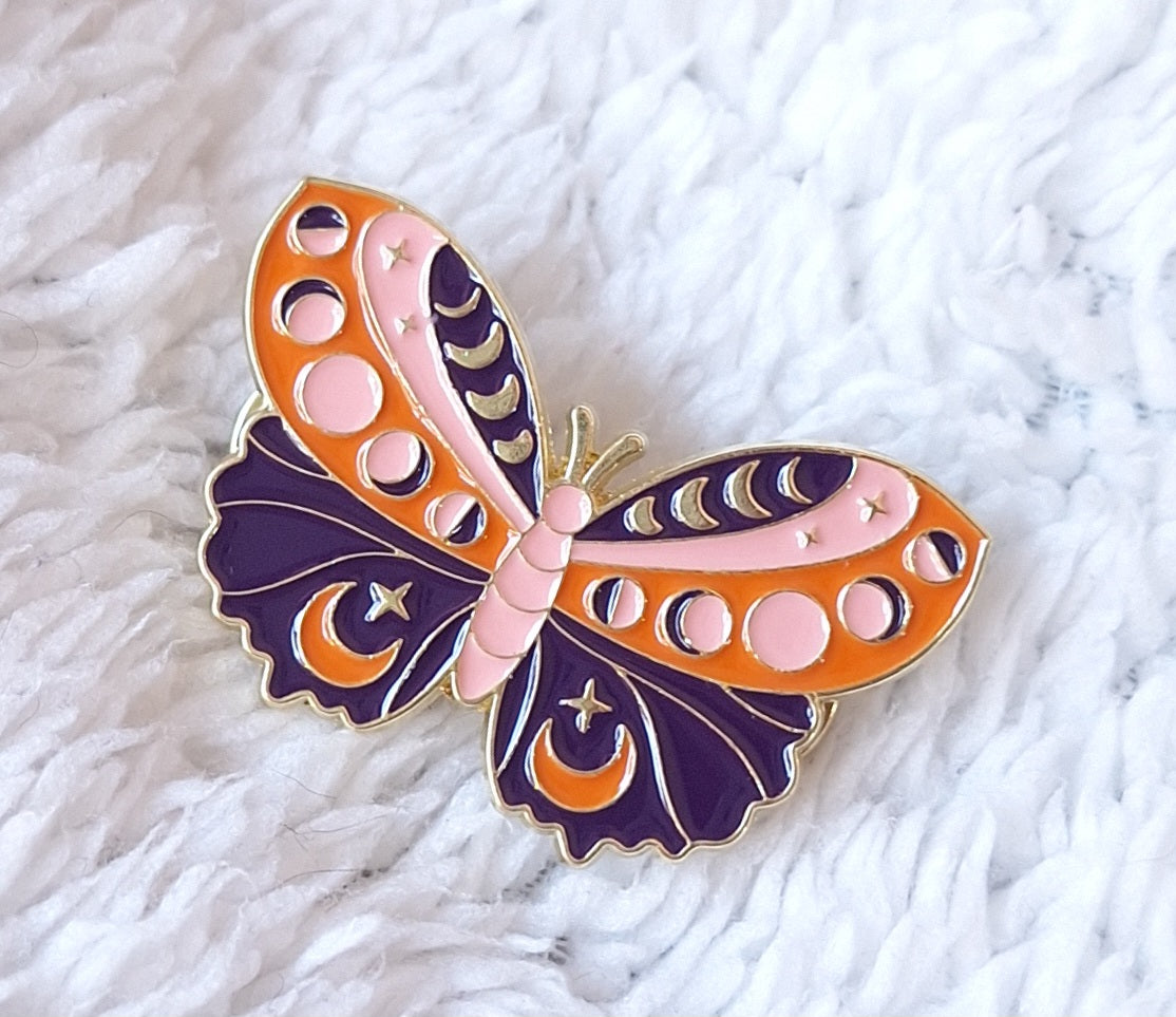 Brooch Pin Butterfly Bow Tie,Lunar phase