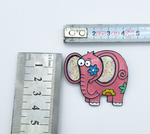 Brooch Pin  Elephant Enamel
