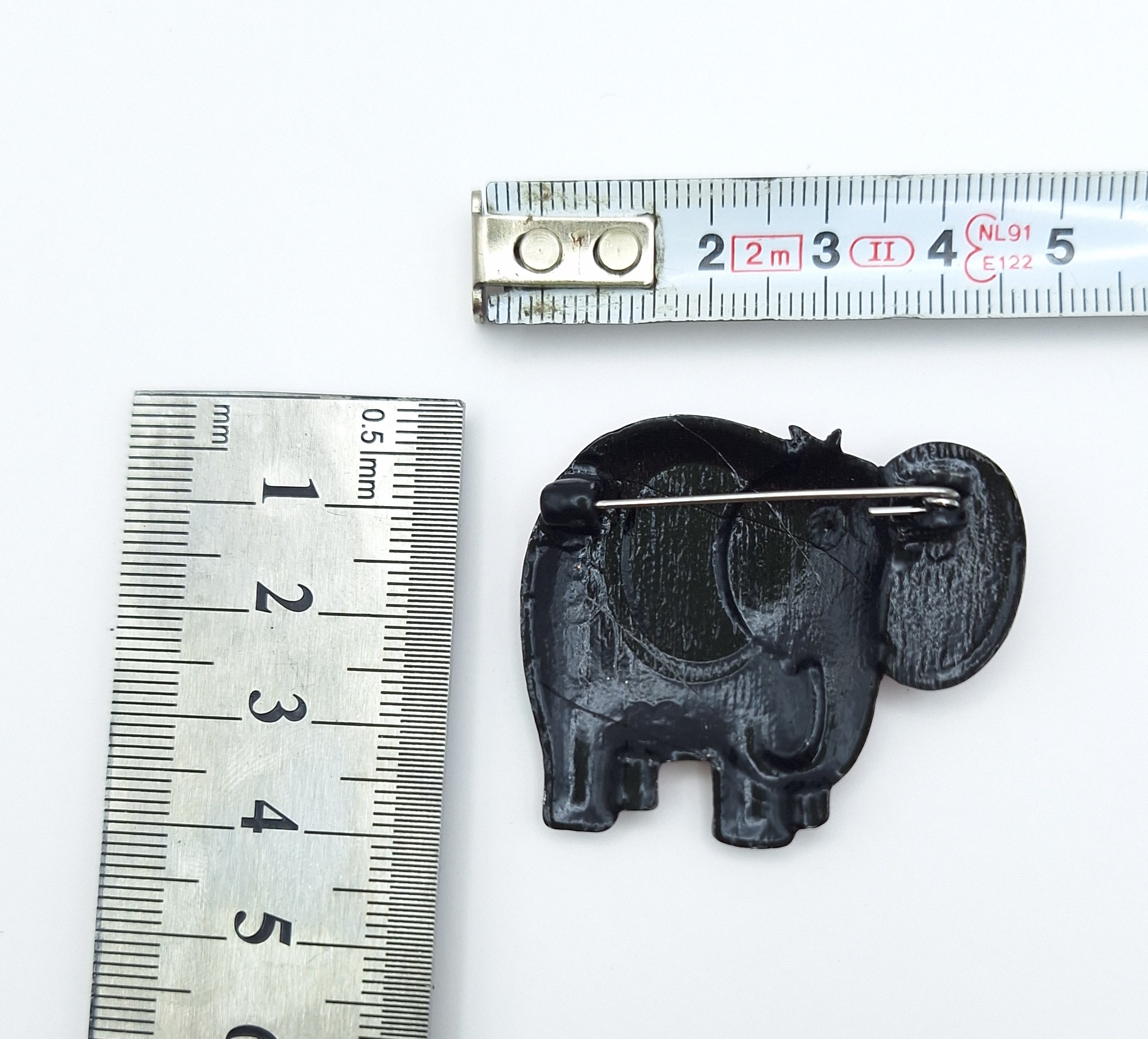 Brooch Pin  Elephant Enamel