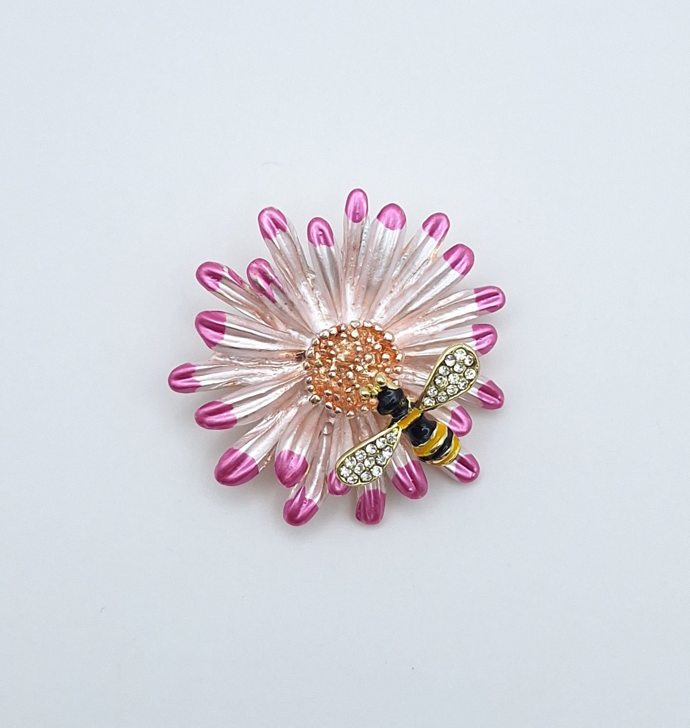 Brooch Pin Rhinestone, Daisy & Bee