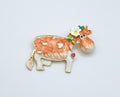 Brooch Pin Mrs Peaches Moo Cow