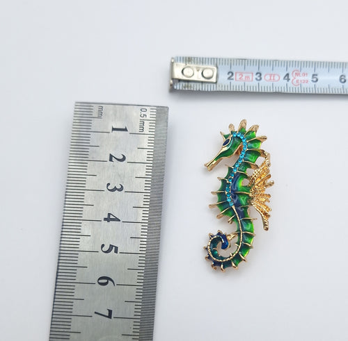 Brooch Pin Enamel Seahorse
