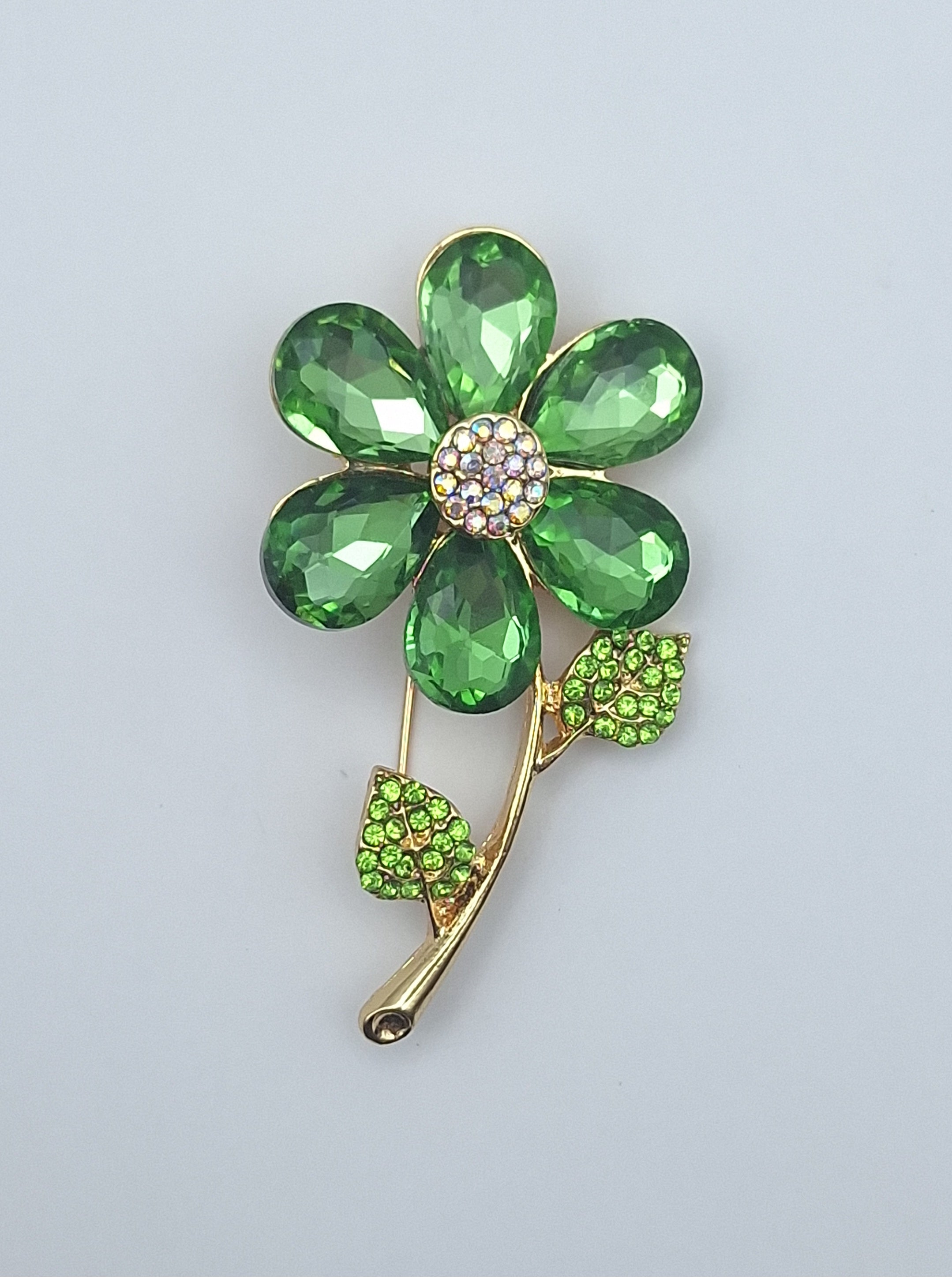 Brooch Pin Rhinestone Flower