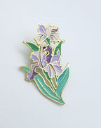 Brooch Pin Iris Flowers