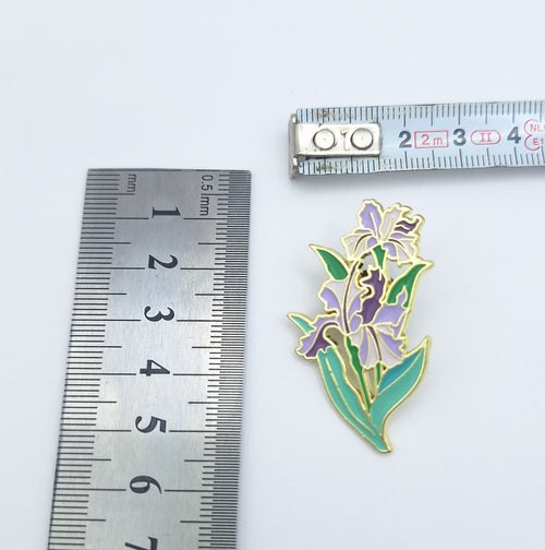 Brooch Pin Iris Flowers