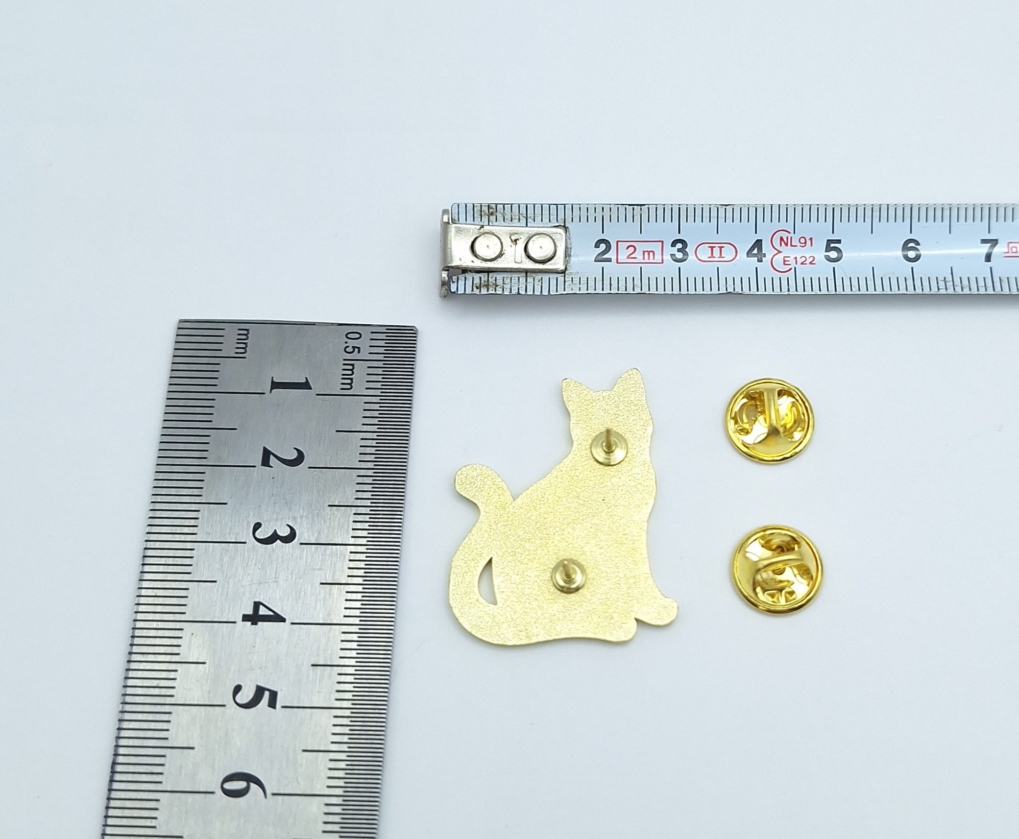 Floral Kitty  Brooch Pin