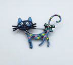 Brooch Pin Polka Dot Heart Kitty