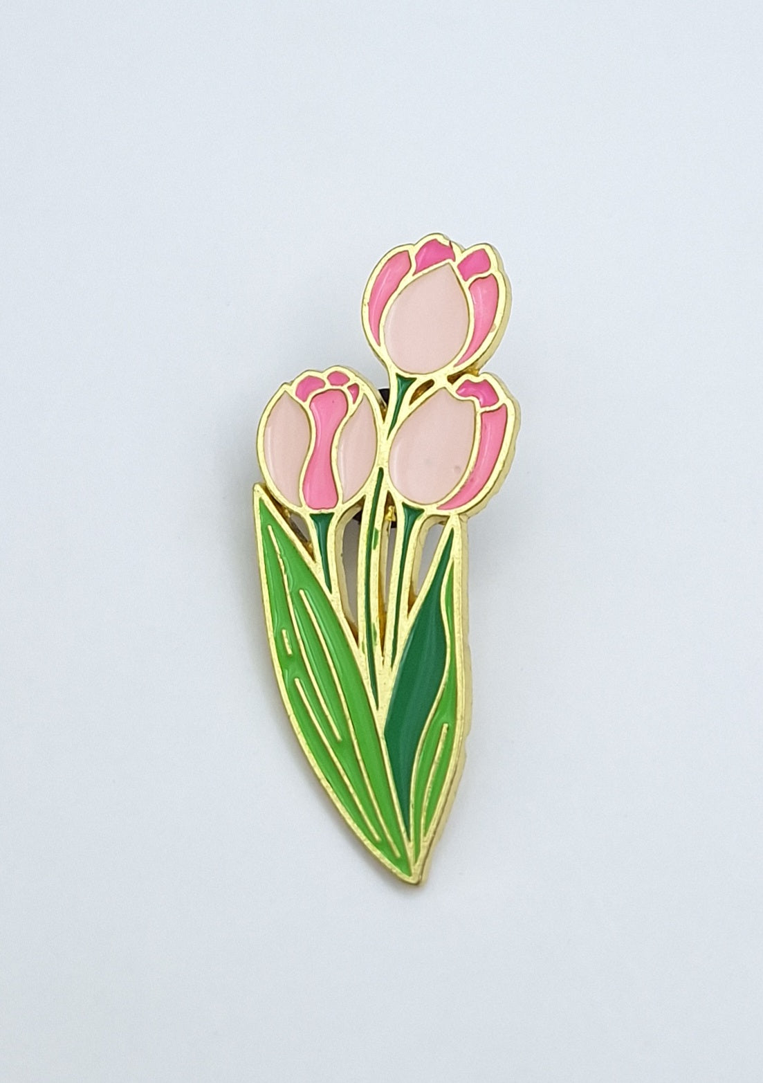 Brooch Pin Tulip Flower, Enamel