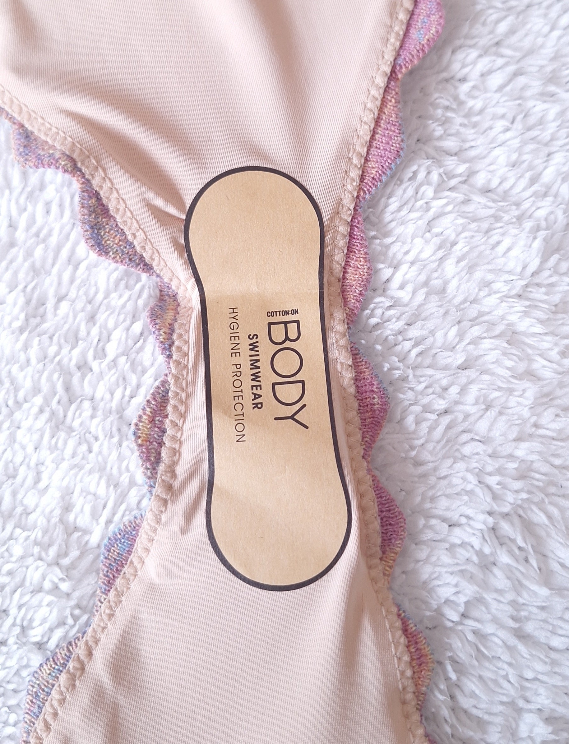 Cotton On Bikini Set. Crochet Slider Triangle Bikini Top and Tie Side Brazilian Bikini Bottom