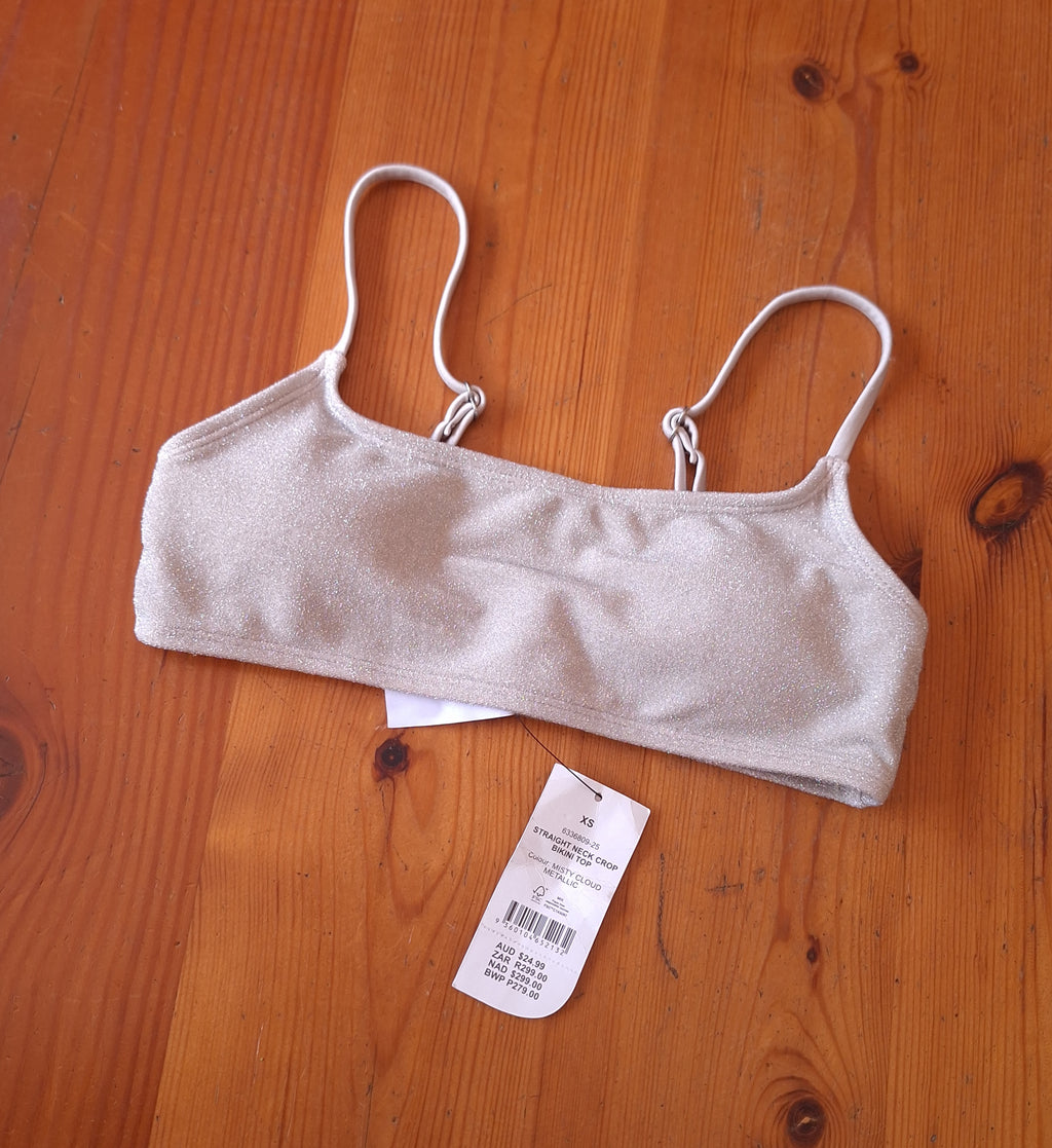 Cotton On Straight Neck Crop Bikini Top