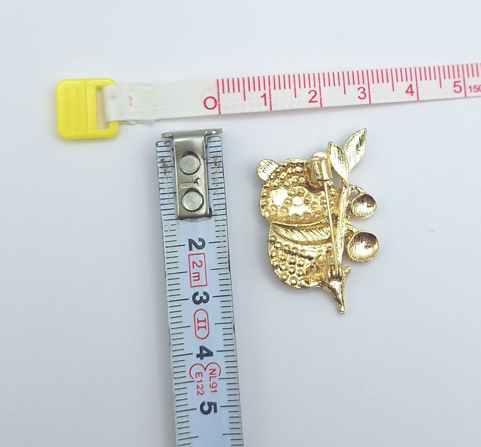 Tony the Rhinestone Panda Brooch Pin