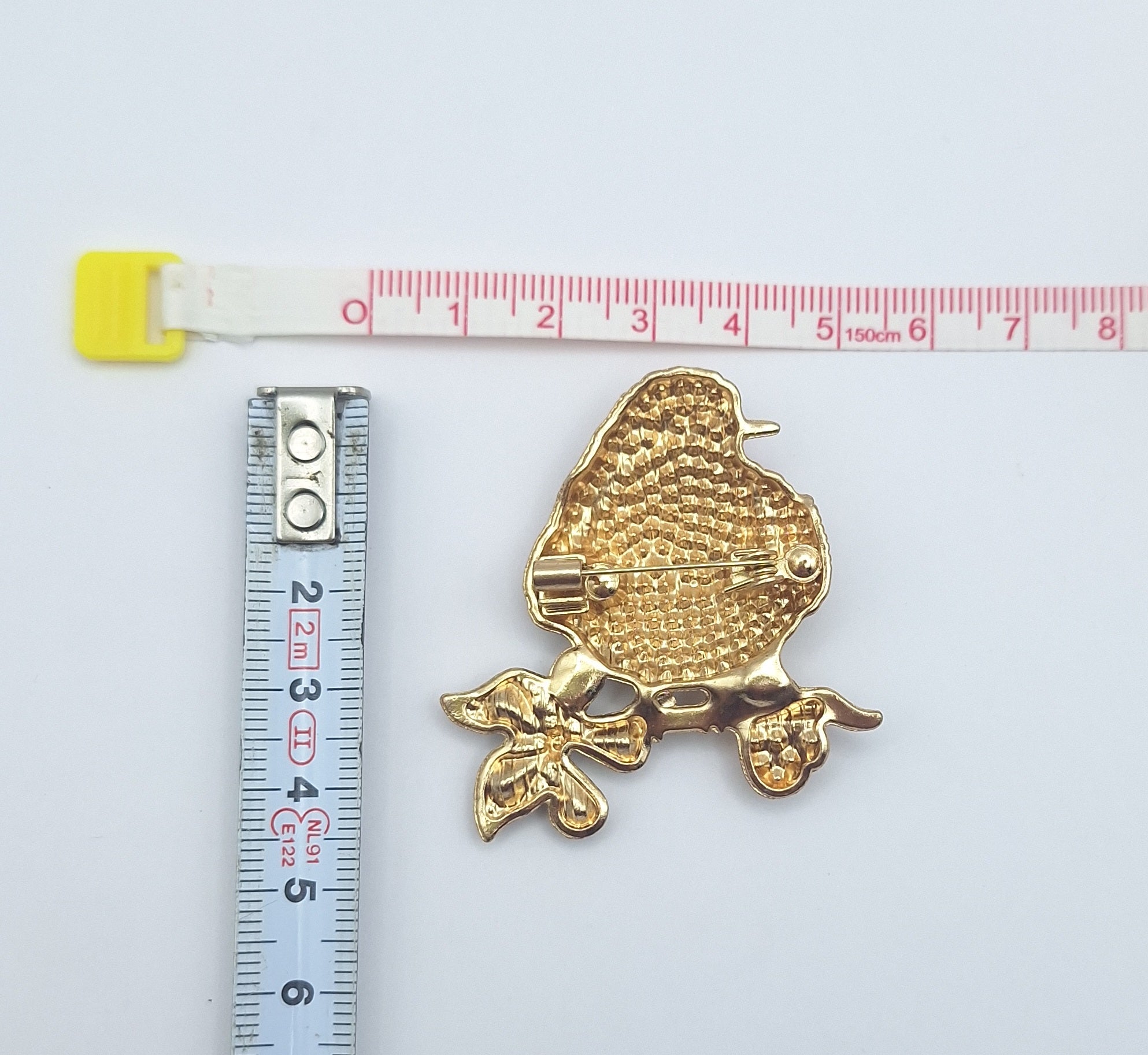 RedBreast Rhinestone Robin Brooch Pin