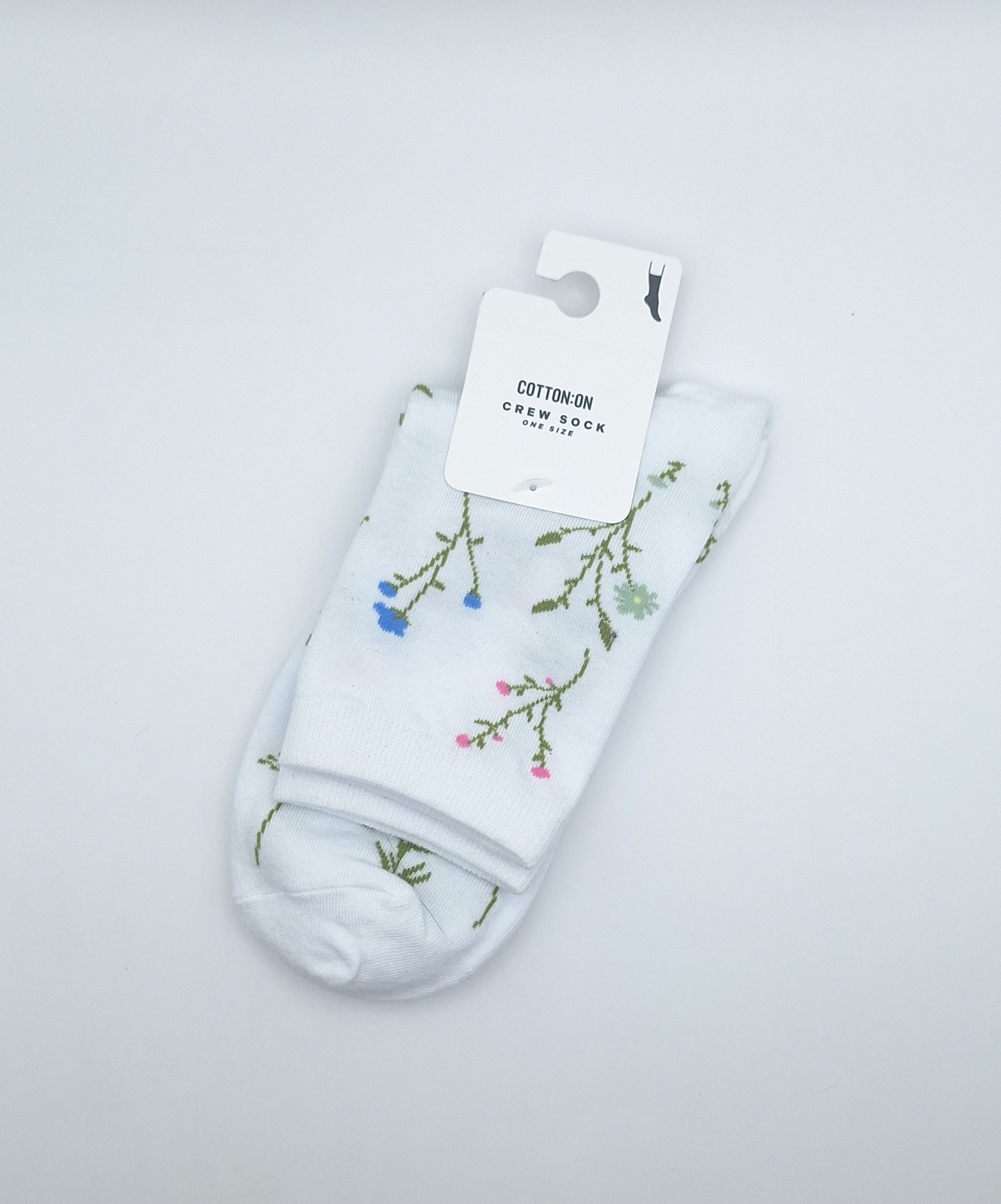 Cotton On Floral Crew Sock