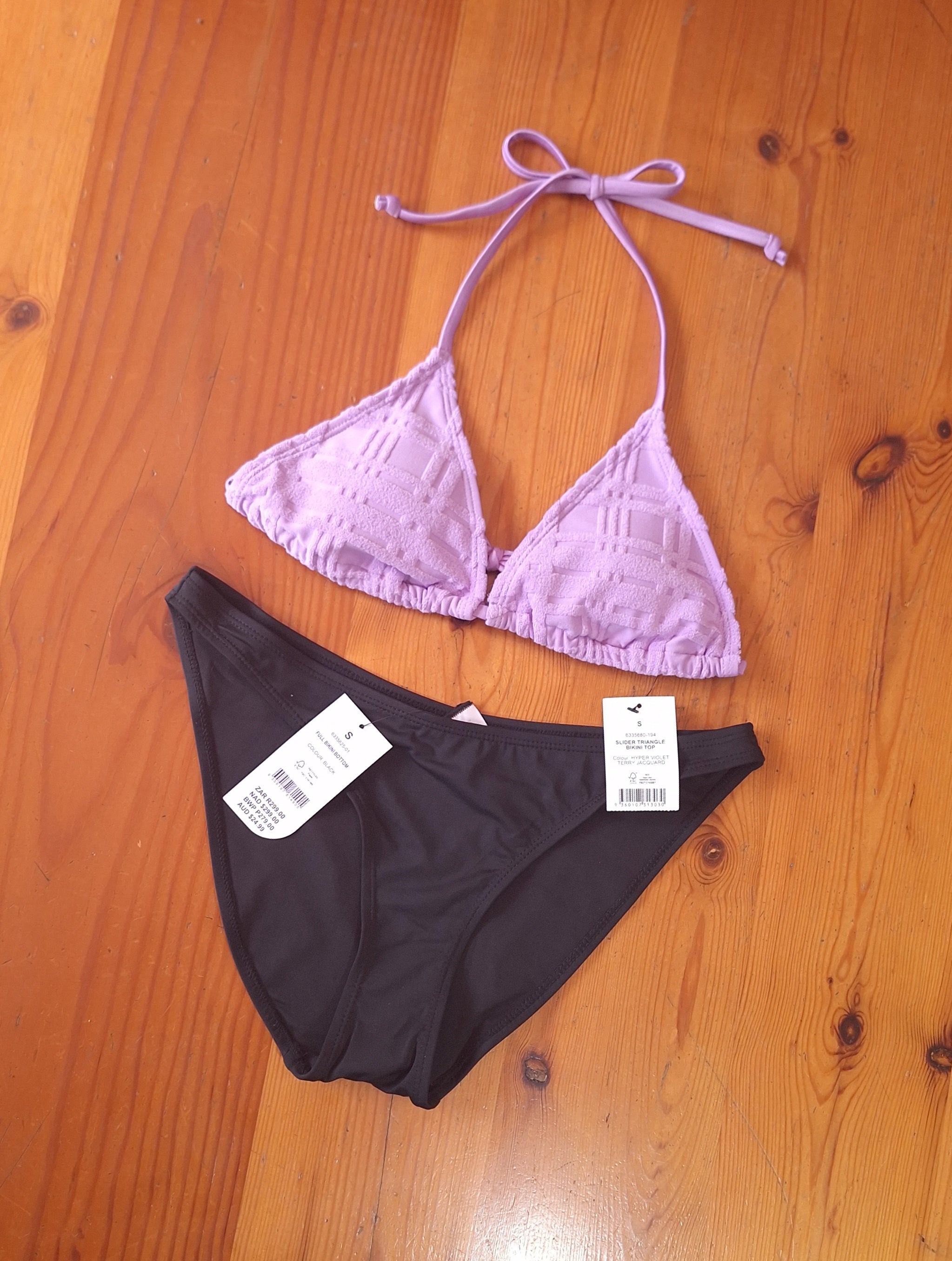 Cotton On Bikini Set Slider Triangle Bikini Top and Full Bikini Bottoms