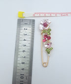 Brooch Pin Flower Rhinestone Corsage