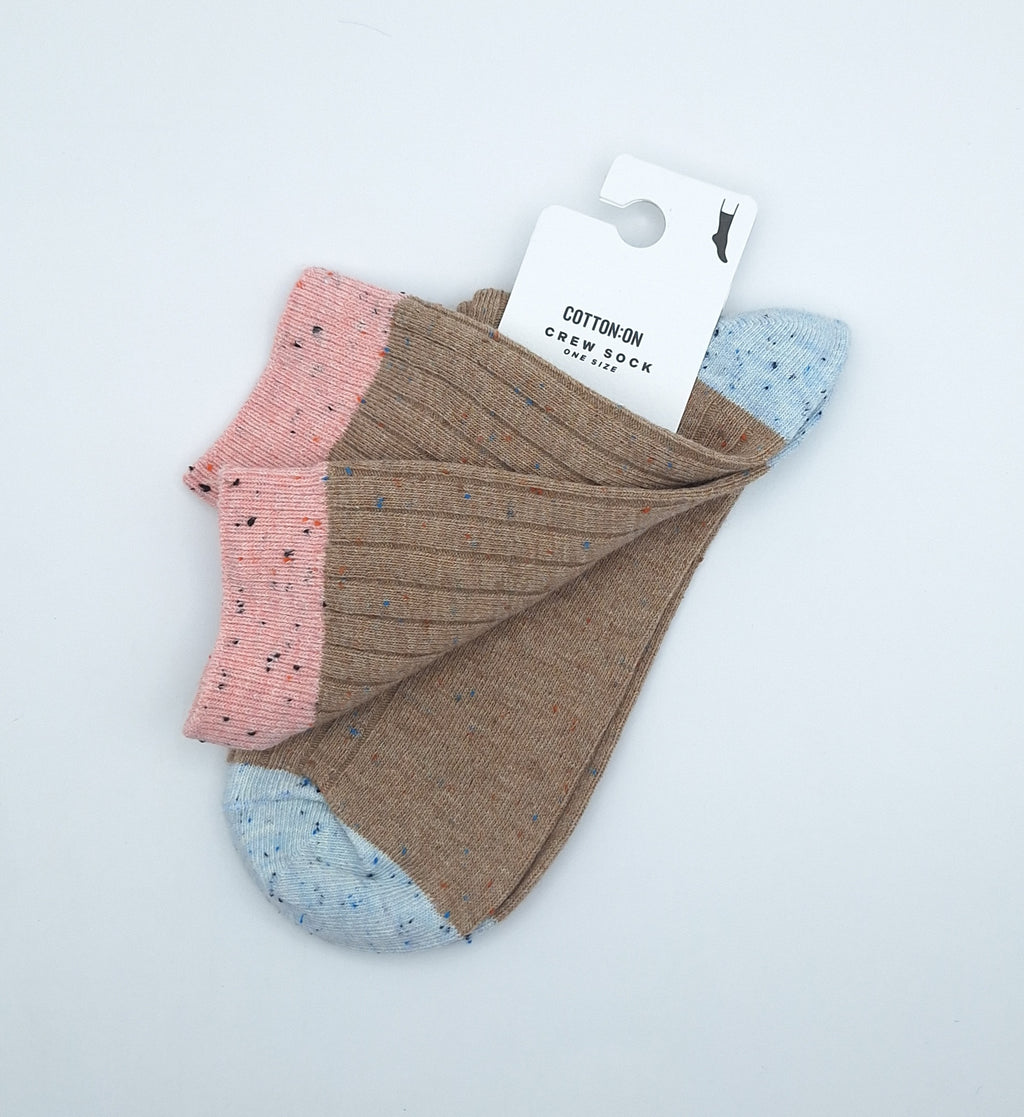 Cotton On Women's Speckle Crew Sock