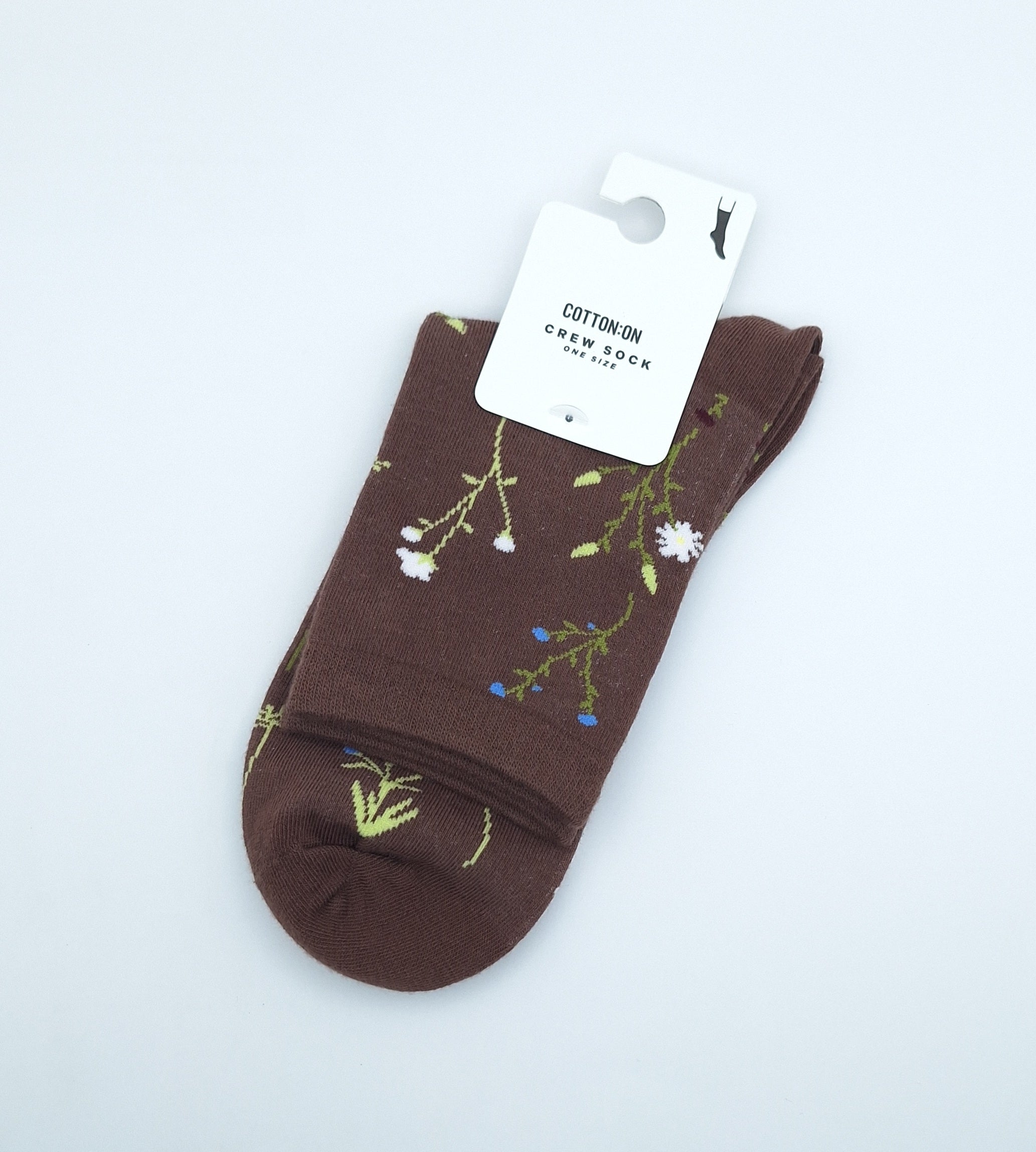 Cotton On Floral Crew Sock