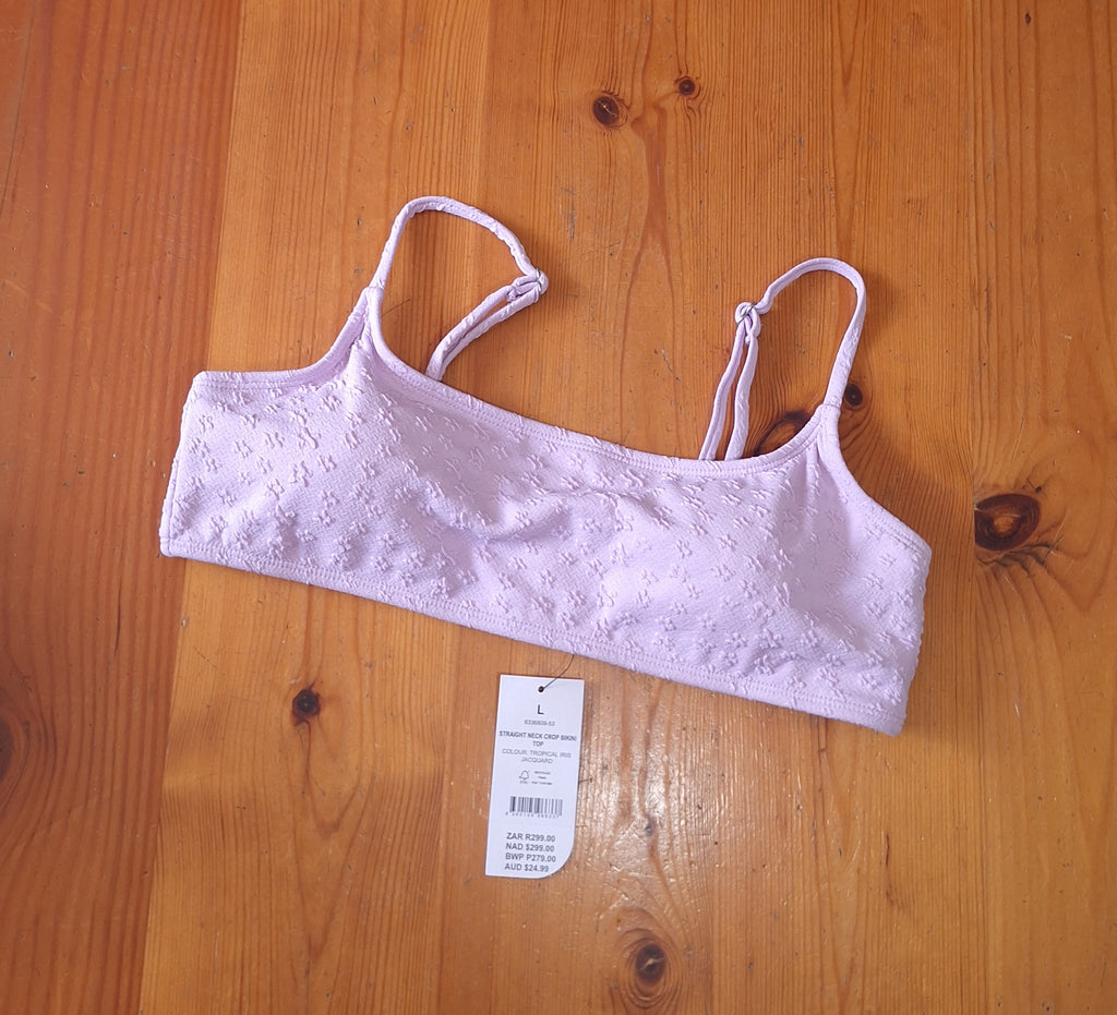 Cotton On Straight Neck Crop Bikini Top