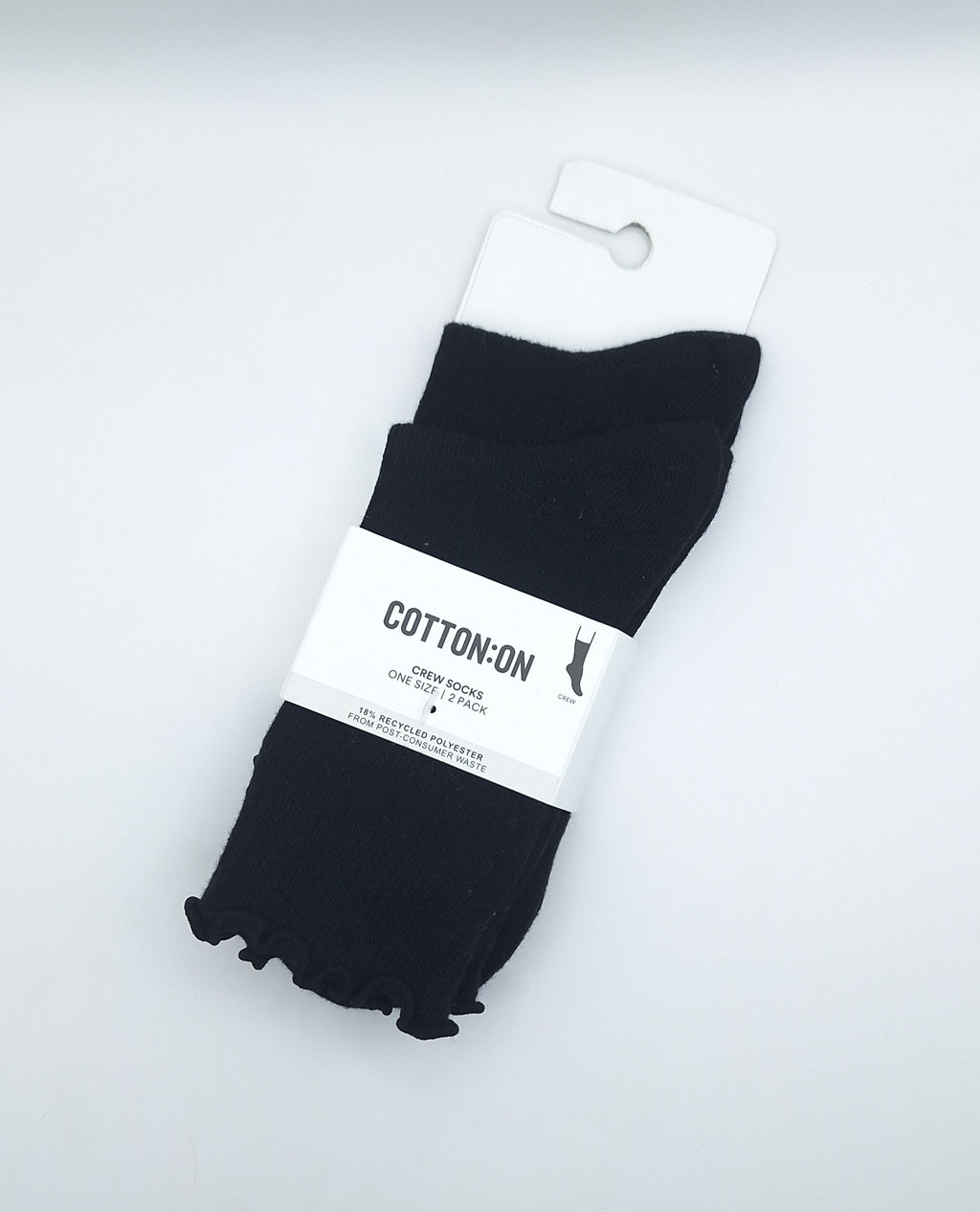Cotton On The Perfect Pair Frill Rib Crew Sock 2PK