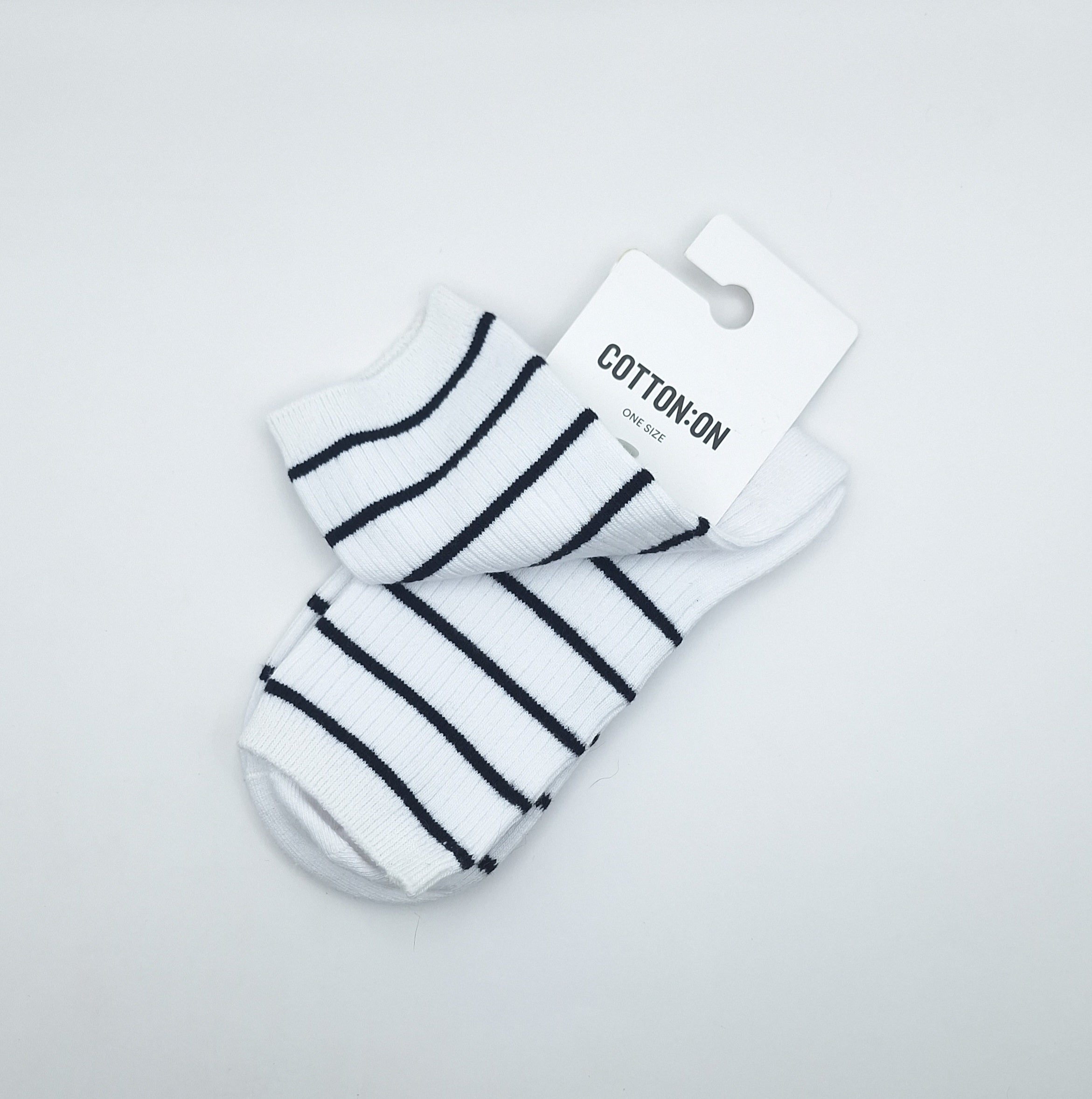 Cotton On  Stripe Ribbed Crew Sock