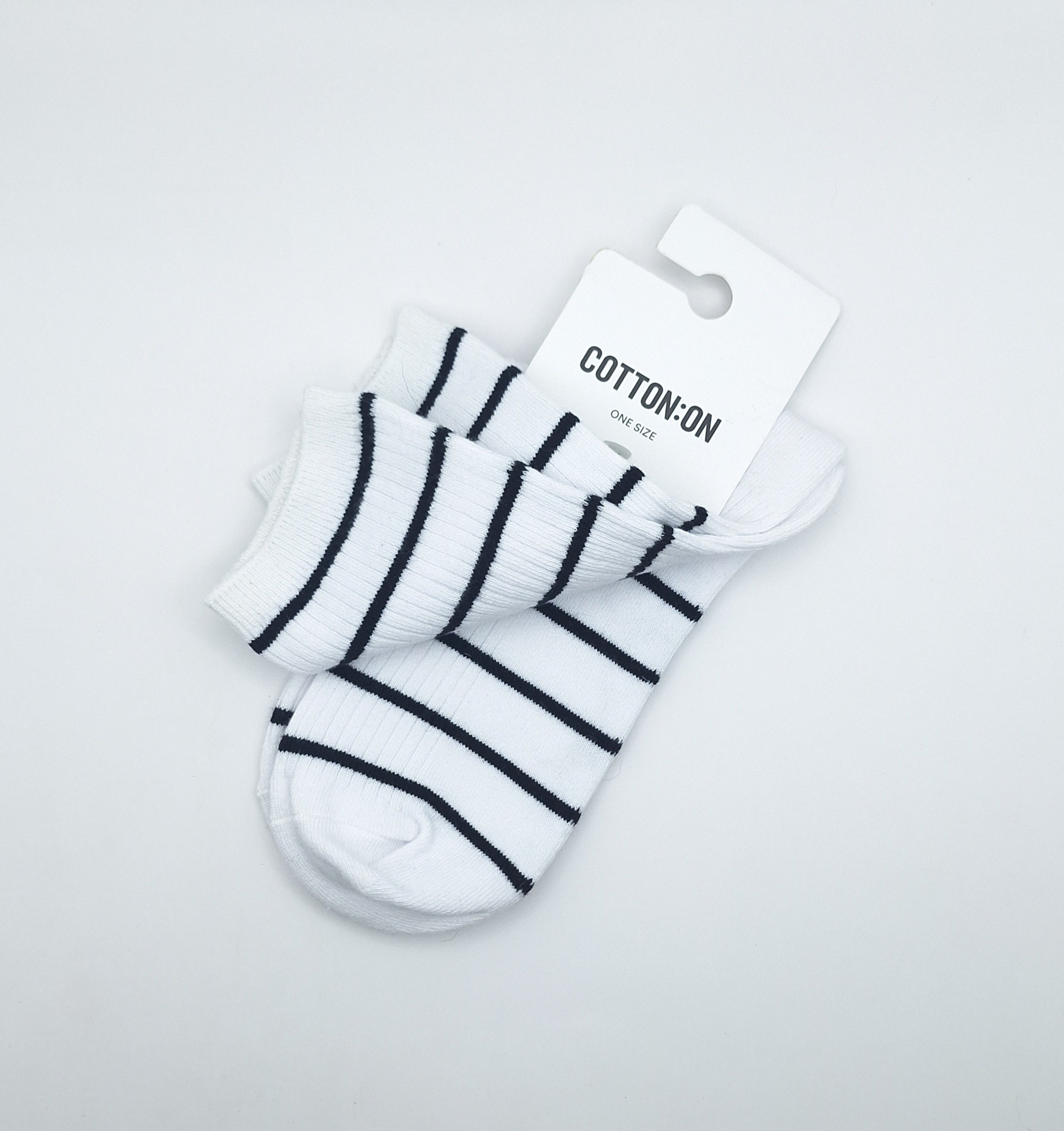 Cotton On  Stripe Ribbed Crew Sock