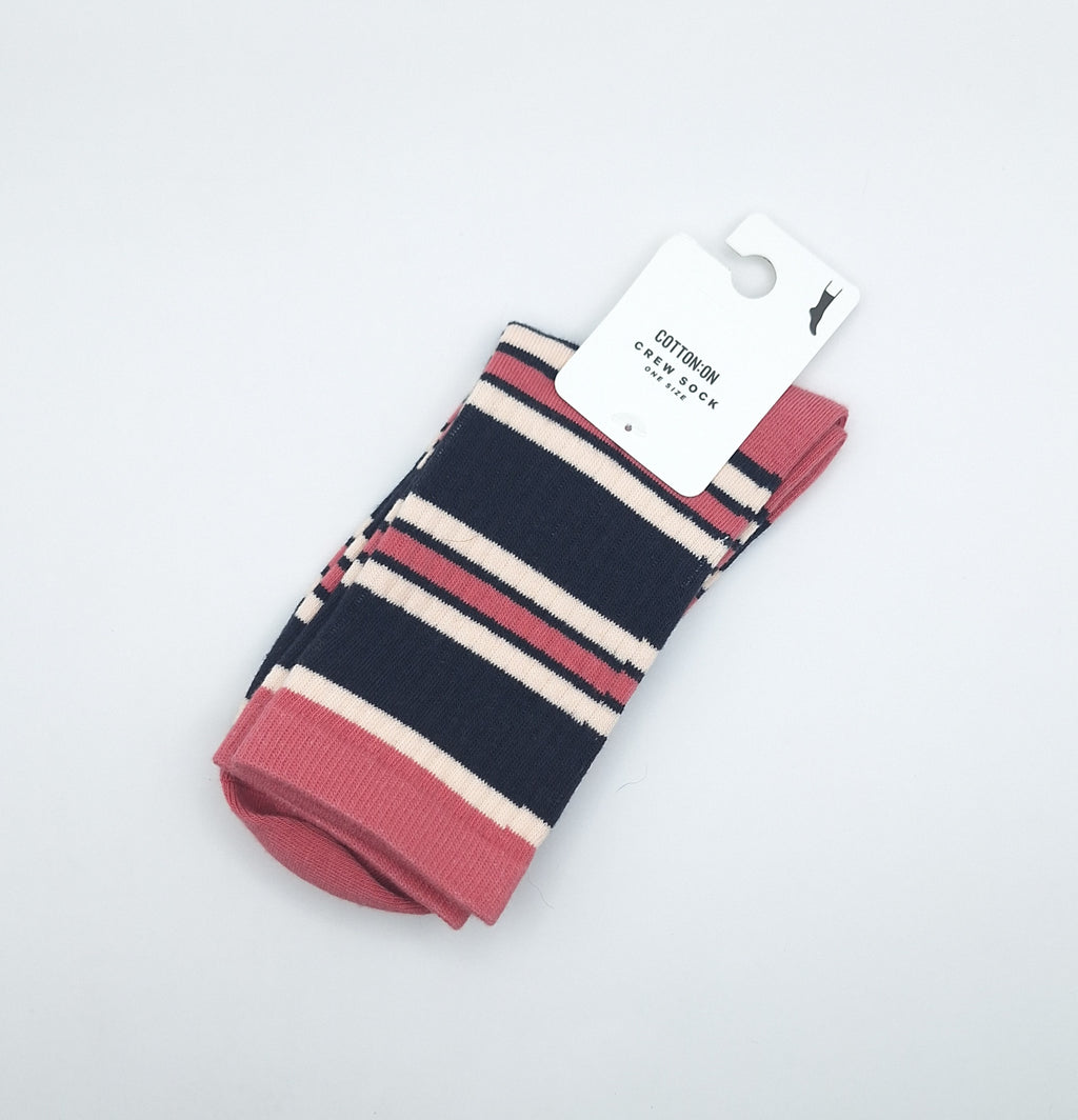 Cotton On Retro Sporty Crew Sock