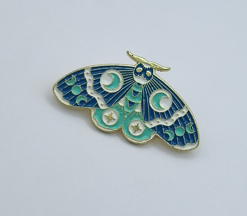 Brooch Pin Butterfly Starry Moon