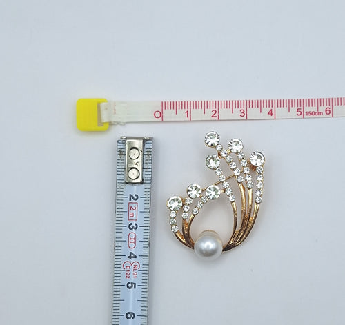 Brooch Pin Alloy Victorian-style crystal/Rhinstone