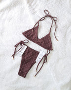 Cotton On Womens Bikini Set Christie Micro Spot Espresso