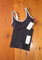 Cotton on Womens Gym Set:Ultra Soft Low Back Crop and Seamless Pocket Shortie Short