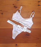 Cotton On Womens Branded Balconette Bralette and Tanga G String Brief Set