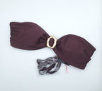 Cotton On Womens Strapless Gathered Bandeau Bikini Top