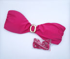 Cotton On Womens Strapless Gathered Bandeau Bikini Top